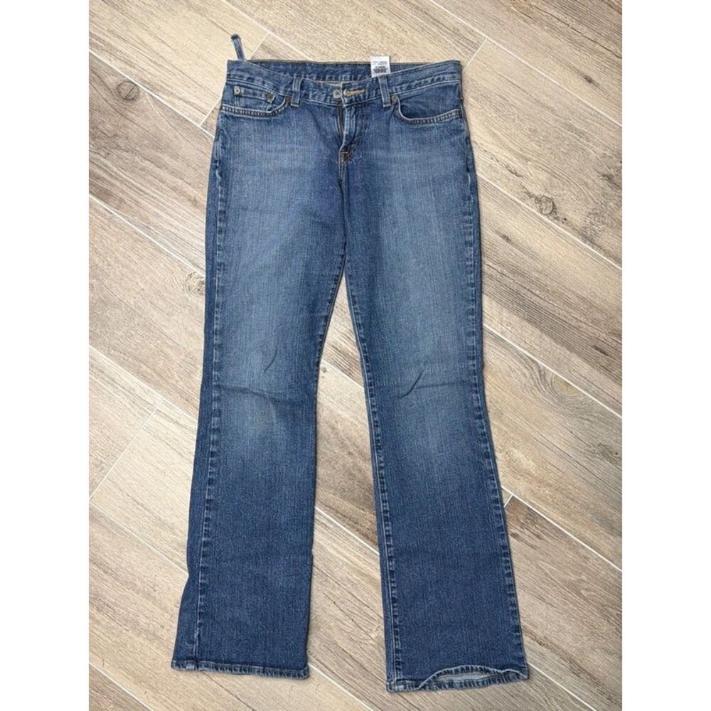 Lucky Brand Dungarees Mid Rise Flare Jeans Womens 4/27 Dark Wash